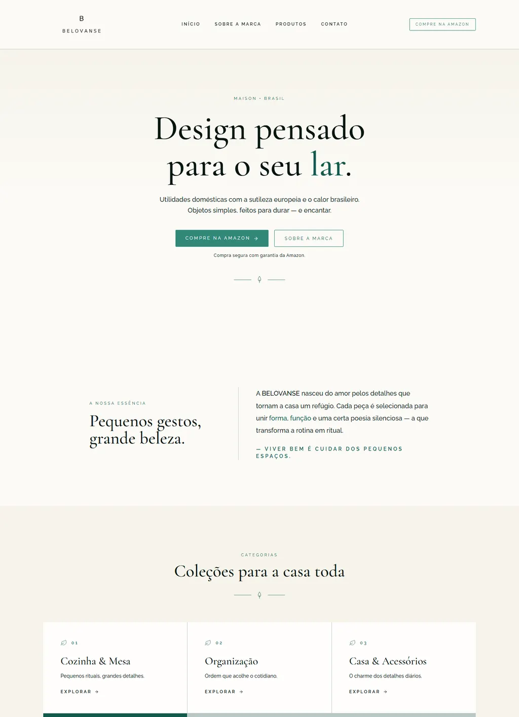 Belovanse — home page