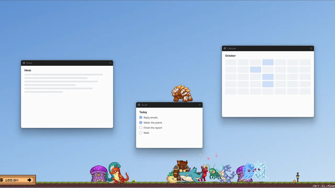 Monstarium — Monsters on top of your windows (App screen 1 of 4)